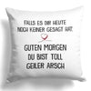 22Feels® Pärchen Geschenk zum Jahrestag, Hochzeitstag, Valentinstag etc. - Kissen mit Spruch (Weiss 40x40cm)-Kissen Weiss 40x40-22Feels