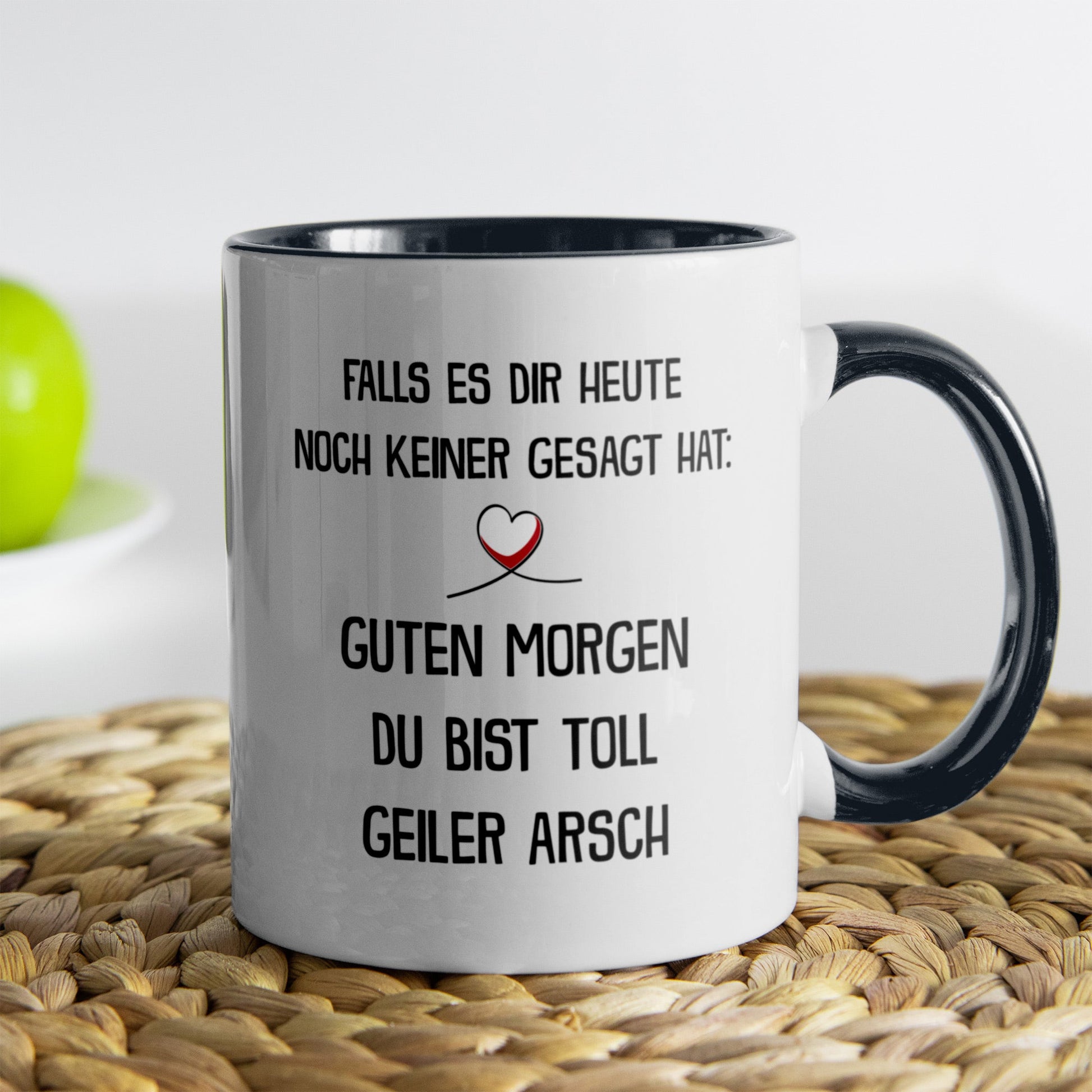 22Feels® Pärchen Geschenk zum Jahrestag, Hochzeitstag, Valentinstag etc. - Tasse mit Spruch (Weiss-Schwarz, 320ml)-TwoTone Tasse Weiss-Schwarz 320ml-22Feels