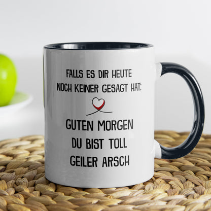 22Feels® Pärchen Geschenk zum Jahrestag, Hochzeitstag, Valentinstag etc. - Tasse mit Spruch (Weiss-Schwarz, 320ml)-TwoTone Tasse Weiss-Schwarz 320ml-22Feels