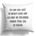 22Feels® Ehemann Geschenk zum Hochzeitstag, Valentinstag etc. - Kissen mit Spruch (Weiss 40x40cm)-Kissen Weiss 40x40-22Feels