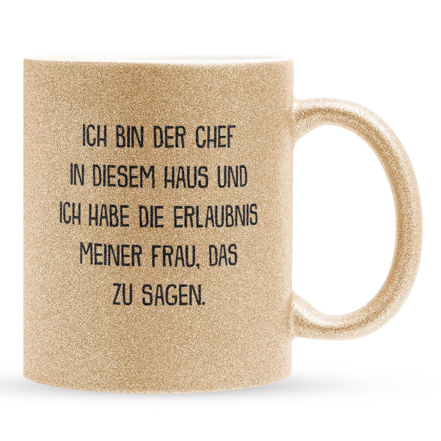 22Feels® Ehemann Geschenk zum Hochzeitstag, Valentinstag etc. - Glitzertasse mit Spruch (Gold, 320ml)-Glitzertasse Gold 320ml-22Feels
