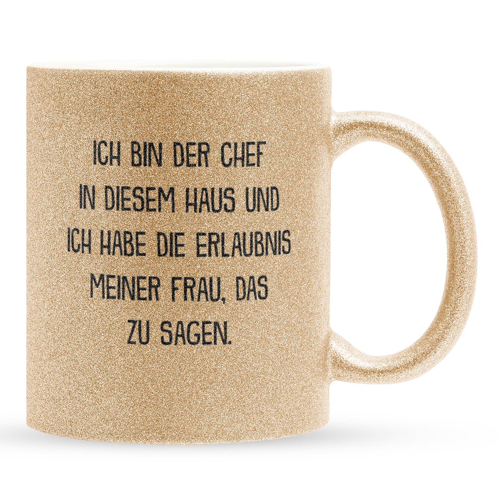 22Feels® Ehemann Geschenk zum Hochzeitstag, Valentinstag etc. - Glitzertasse mit Spruch (Gold, 320ml)-Glitzertasse Gold 320ml-22Feels