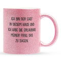 22Feels® Ehemann Geschenk zum Hochzeitstag, Valentinstag etc. - Glitzertasse mit Spruch (Pink, 320ml)-Glitzertasse Pink 320ml-22Feels