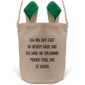 22Feels® Ehemann Osterkorb mit Henkel Ostergeschenk Tragetasche Ostern Deko Osternest Körbchen Hasenohren (Beige/Grün)-Ostern Tragetasche-22Feels