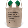22Feels® Hundemama Frauchen Hunde Osterkorb mit Henkel Ostergeschenk Tragetasche Ostern Deko Osternest Körbchen Hasenohren (Beige/Grün)-Ostern Tragetasche-22Feels