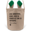 22Feels® Hundemama Frauchen Hunde Osterkorb mit Henkel Ostergeschenk Tragetasche Ostern Deko Osternest Körbchen Hasenohren (Beige/Grün)-Ostern Tragetasche-22Feels