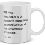 22Feels® Geschenk für Mama von Sohn - Tasse mit Spruch: Verwöhntes Geschwisterchen (Weiss, 320ml)-Weisse Tasse 320ml-22Feels