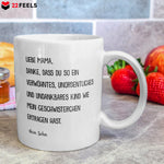 22Feels® Geschenk für Mama von Sohn - Tasse mit Spruch: Verwöhntes Geschwisterchen (Weiss, 320ml)-Weisse Tasse 320ml-22Feels