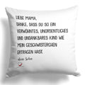 22Feels® Mama Geschenk vom Sohn - Kissen mit Spruch (Weiss 40x40cm)-Kissen Weiss 40x40-22Feels