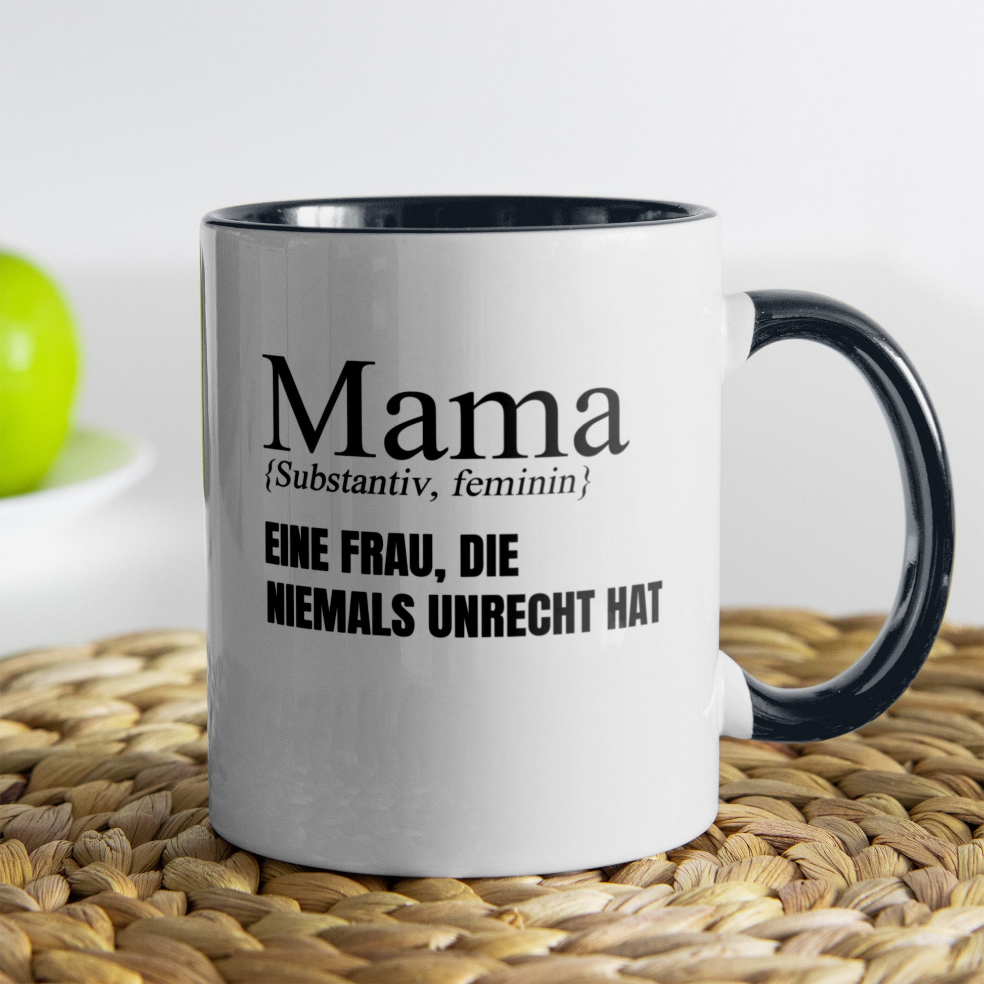 22Feels® Mama Geschenk - Tasse mit Spruch (Weiss-Schwarz, 320ml)-TwoTone Tasse Weiss-Schwarz 320ml-22Feels