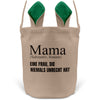 22Feels® Mama Osterkorb Mutter mit Henkel Ostergeschenk Tragetasche Ostern Deko Osternest Körbchen Hasenohren (Beige/Grün)-Ostern Tragetasche-22Feels