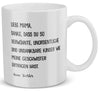 22Feels® Geschenk für Mama von Tochter - Tasse mit Spruch: Verwöhnte Geschwister (Weiss, 320ml)-Weisse Tasse 320ml-22Feels