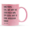 22Feels® Mama Geschenk von Sohn - Glitzertasse mit Spruch (Pink, 320ml)-Glitzertasse Pink 320ml-22Feels