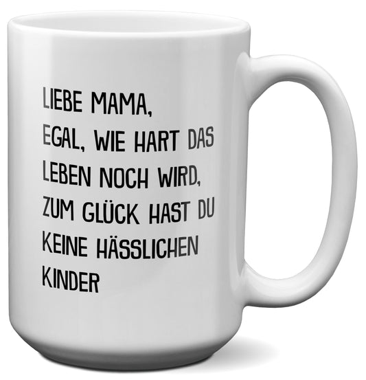 22Feels® Mama Geschenk - XL Tasse mit Spruch (Weiss, 440ml)-Weisse XL Tasse 440ml-22Feels
