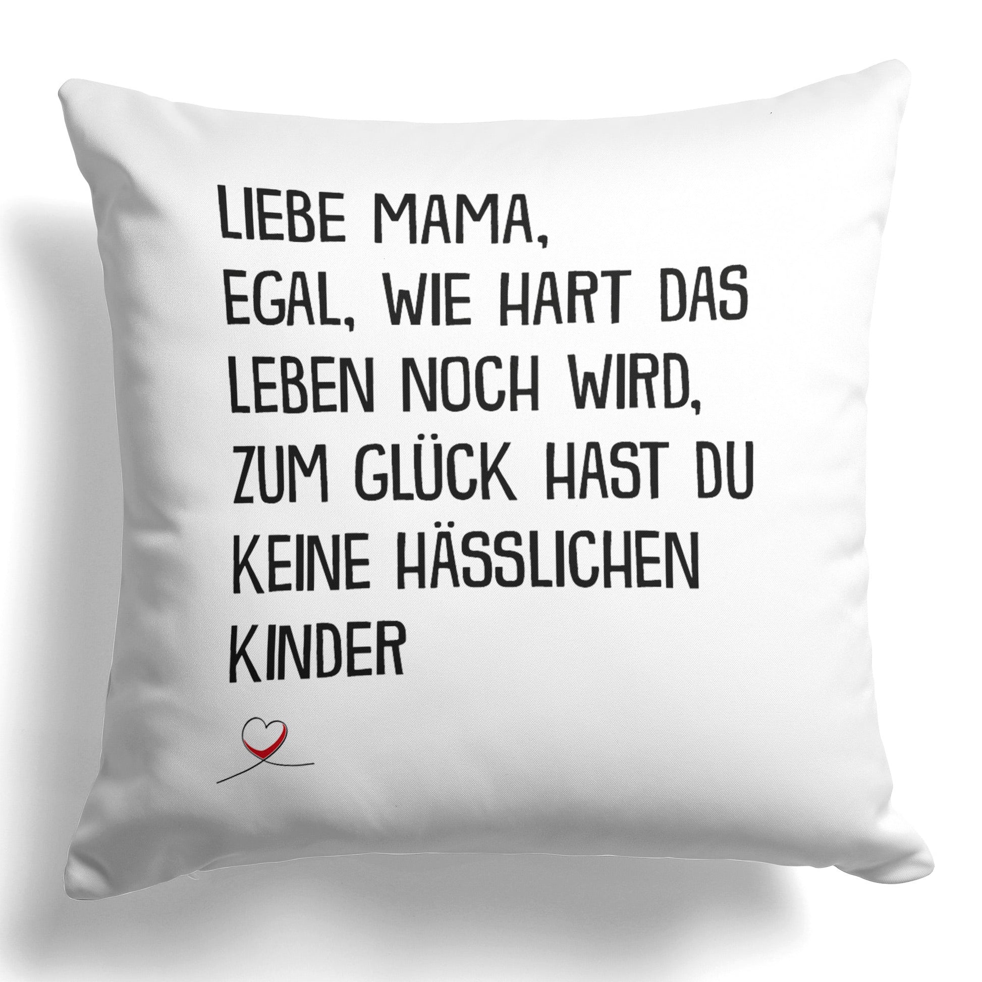 22Feels® Mama Geschenk - Kissen mit Spruch (Weiss 40x40cm)-Kissen Weiss 40x40-22Feels