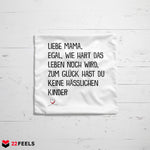 22Feels® Mama Geschenk - Kissen mit Spruch (Weiss 40x40cm)-Kissen Weiss 40x40-22Feels