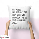22Feels® Mama Geschenk - Kissen mit Spruch (Weiss 40x40cm)-Kissen Weiss 40x40-22Feels