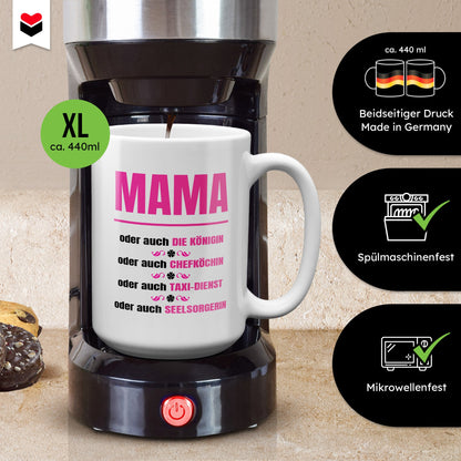 22Feels® Mama Geschenk - XL Tasse mit Spruch (Weiss, 440ml)-Weisse XL Tasse 440ml-22Feels