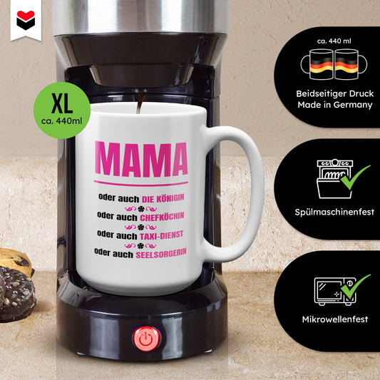 22Feels® Mama Geschenk - XL Tasse mit Spruch (Weiss, 440ml)-Weisse XL Tasse 440ml-22Feels