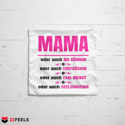22Feels® Mama Geschenk - Kissen mit Spruch (Weiss 40x40cm)-Kissen Weiss 40x40-22Feels