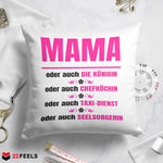 22Feels® Mama Geschenk - Kissen mit Spruch (Weiss 40x40cm)-Kissen Weiss 40x40-22Feels