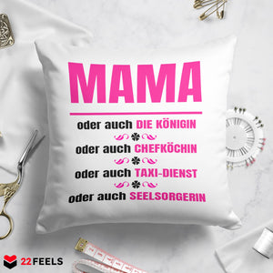 22Feels® Mama Geschenk - Kissen mit Spruch (Weiss 40x40cm)-Kissen Weiss 40x40-22Feels