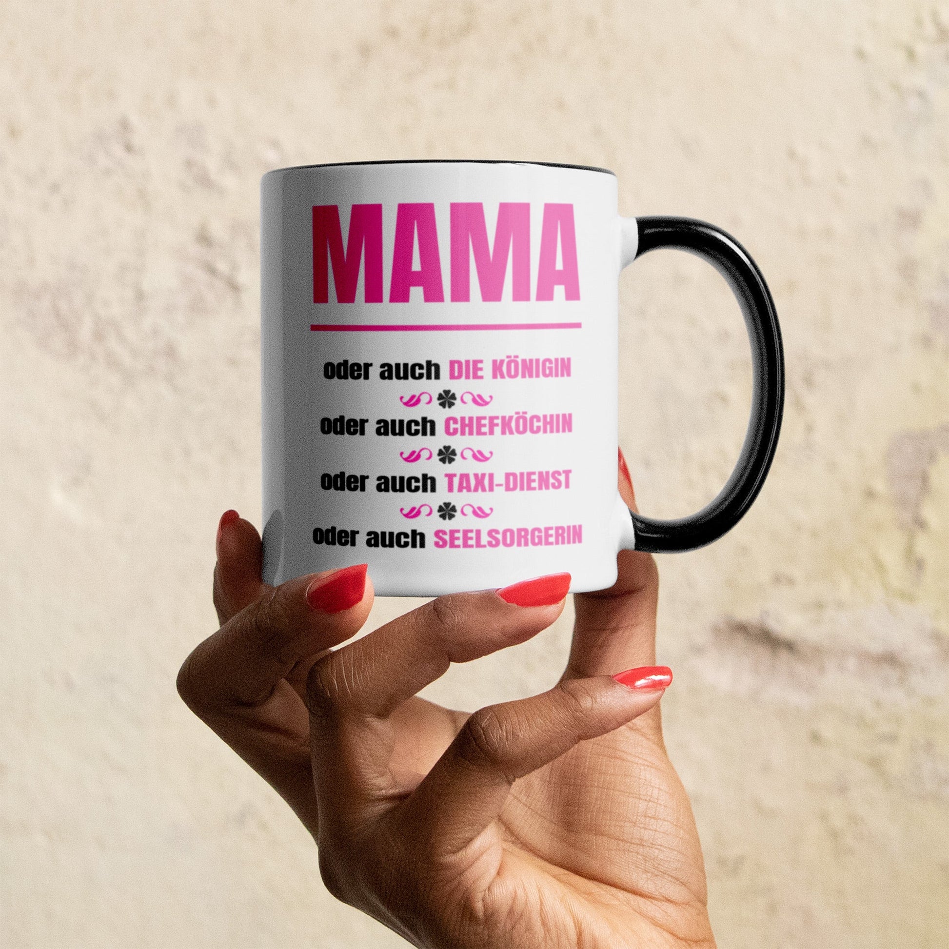 22Feels® Mama Geschenk - Tasse mit Spruch (Weiss-Schwarz, 320ml)-TwoTone Tasse Weiss-Schwarz 320ml-22Feels