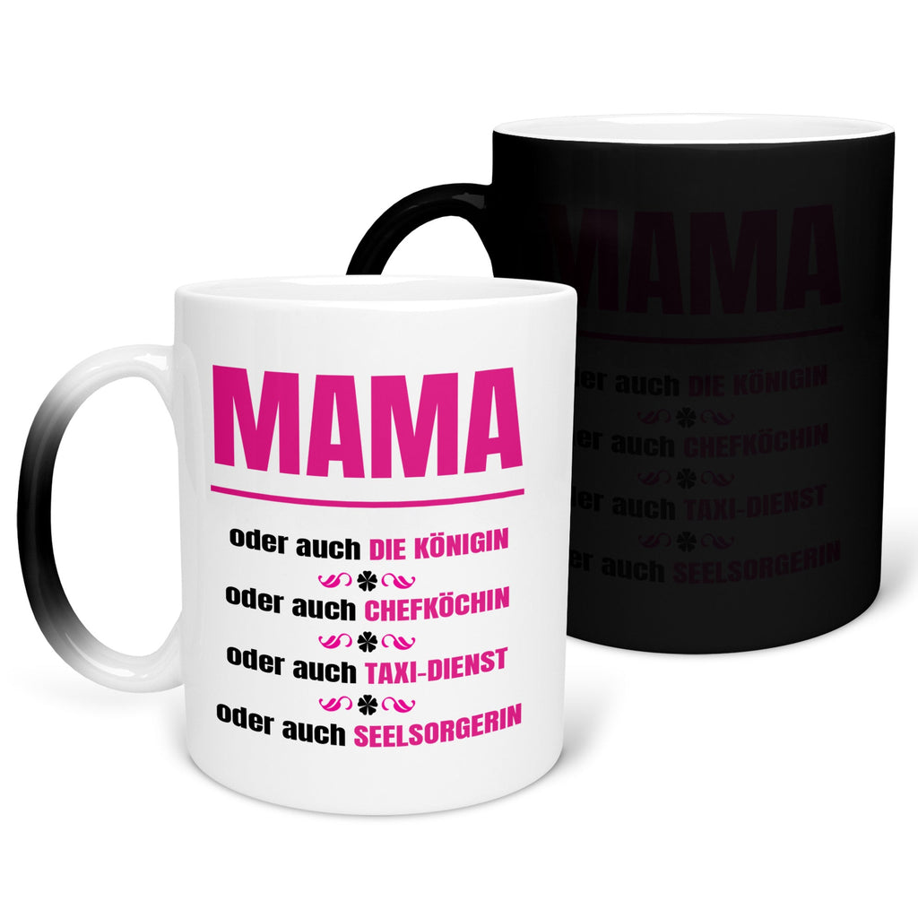 22Feels® Mama Geschenk - Zaubertasse mit Spruch (Matt-Schwarz und Weiss, 320ml)-Farbwechsel Tasse Matt 320ml-22Feels