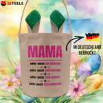 22Feels® Mama Osterkorb Mutter mit Henkel Ostergeschenk Tragetasche Ostern Deko Osternest Körbchen Hasenohren (Beige/Grün)-Ostern Tragetasche-22Feels
