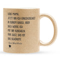 22Feels® Schwangerschaftsgeschenk Werdende Mama - Glitzertasse mit Spruch (Gold, 320ml)-Glitzertasse Gold 320ml-22Feels