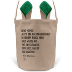 22Feels® Werdende Mama Schwangerschaft Ostern Osterkorb mit Henkel Ostergeschenk Tragetasche Ostern Deko Osternest Körbchen Hasenohren (Beige/Grün)-Ostern Tragetasche-22Feels