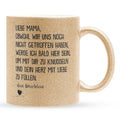 22Feels® Schwangerschaftsgeschenk Werdende Mama - Glitzertasse mit Spruch (Gold, 320ml)-Glitzertasse Gold 320ml-22Feels