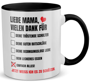 22Feels® Mama Geschenk - Tasse mit Spruch (Weiss-Schwarz, 320ml)-TwoTone Tasse Weiss-Schwarz 320ml-22Feels