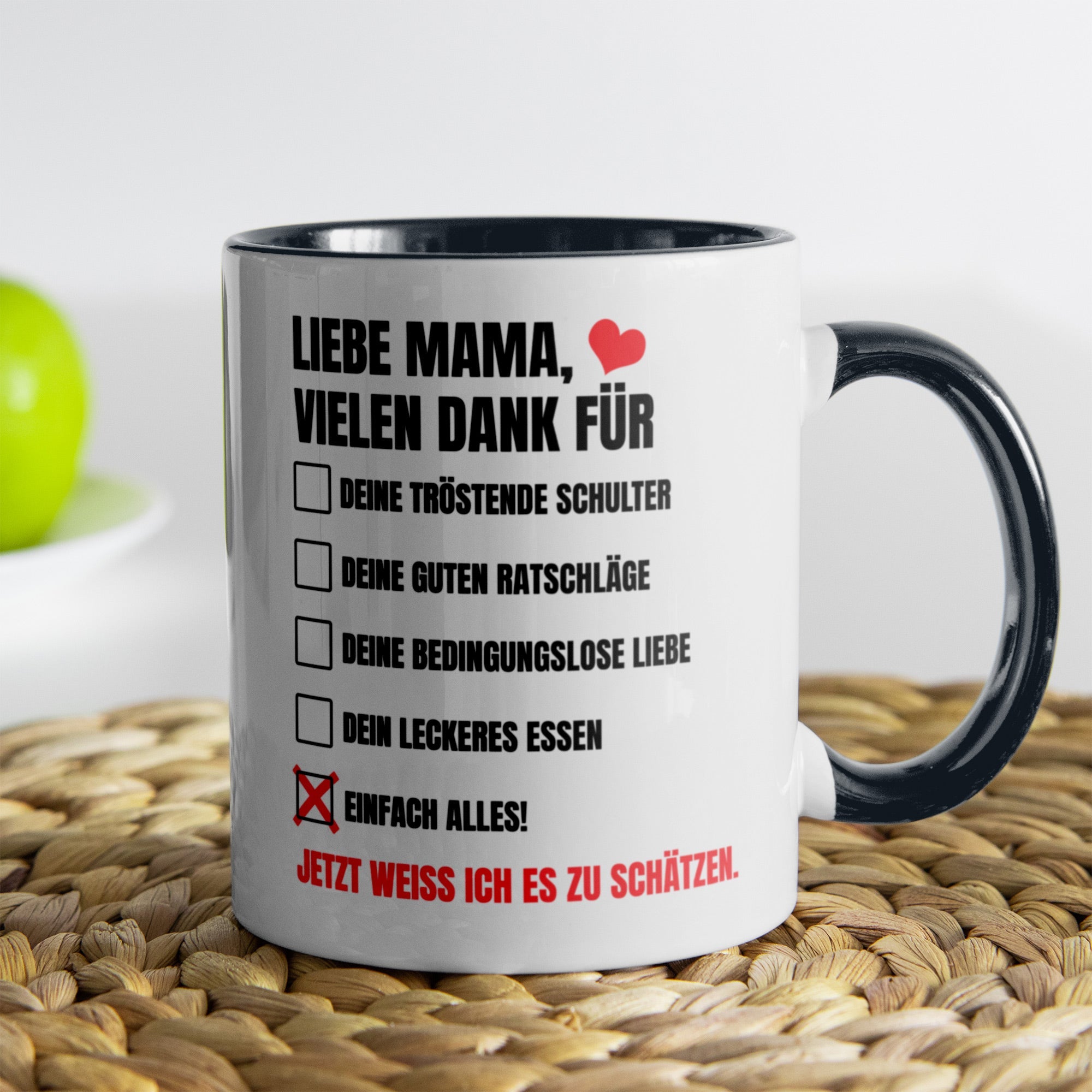 22Feels® Mama Geschenk - Tasse mit Spruch (Weiss-Schwarz, 320ml)-TwoTone Tasse Weiss-Schwarz 320ml-22Feels