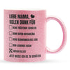 22Feels® Mama Geschenk - Glitzertasse mit Spruch (Pink, 320ml)-Glitzertasse Pink 320ml-22Feels