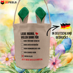 22Feels® Mama Osterkorb Mutter mit Henkel Ostergeschenk Tragetasche Ostern Deko Osternest Körbchen Hasenohren (Beige/Grün)-Ostern Tragetasche-22Feels