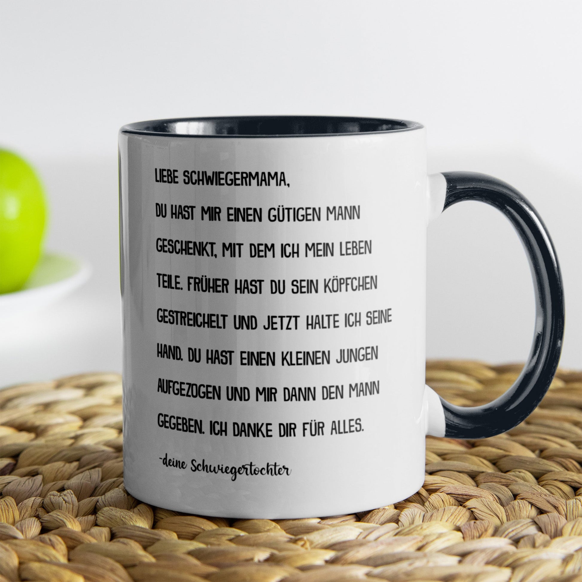 22Feels® Schwiegermutter Geschenk von Schwiegertochter bzw. Braut - Tasse mit Spruch (Weiss-Schwarz, 320ml)-TwoTone Tasse Weiss-Schwarz 320ml-22Feels