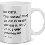 22Feels® Geschenk für Tochter von Papa - Tasse mit Spruch (Weiss, 320ml)-Weisse Tasse 320ml-22Feels