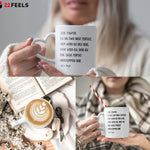 22Feels® Tochter Geschenk von Papa - Tasse mit Spruch: Ich bin zwar nicht perfekt, aber (Herzhenkel, Weiss, 320ml)-Tasse Weiss Herzhenkel 320ml-22Feels