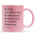 22Feels® Tochter Geschenk von Papa - Glitzertasse mit Spruch (Pink, 320ml)-Glitzertasse Pink 320ml-22Feels