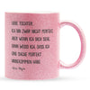 22Feels® Tochter Geschenk von Papa - Glitzertasse mit Spruch (Pink, 320ml)-Glitzertasse Pink 320ml-22Feels