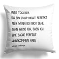 22Feels® Tochter Geschenk von Mama - Kissen mit Spruch (Weiss 40x40cm)-Kissen Weiss 40x40-22Feels