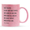 22Feels® Tochter Geschenk von Mama - Glitzertasse mit Spruch (Pink, 320ml)-Glitzertasse Pink 320ml-22Feels