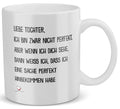 22Feels® Geschenk für Töchter - Tasse mit Spruch: Ich Bin Zwar Nicht Perfekt (Weiss, 320ml)-Weisse Tasse 320ml-22Feels