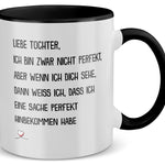 22Feels® Tochter Geschenk - Tasse mit Spruch (Weiss-Schwarz, 320ml)-TwoTone Tasse Weiss-Schwarz 320ml-22Feels
