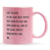 22Feels® Tochter Geschenk - Glitzertasse mit Spruch (Pink, 320ml)-Glitzertasse Pink 320ml-22Feels
