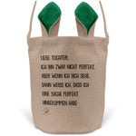 22Feels® Tochter Kinder Osterkorb mit Henkel Ostergeschenk Tragetasche Ostern Deko Osternest Körbchen Hasenohren (Beige/Grün)-Ostern Tragetasche-22Feels