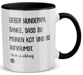 22Feels® Hundepapa Geschenk - Tasse mit Spruch (Weiss-Schwarz, 320ml)-TwoTone Tasse Weiss-Schwarz 320ml-22Feels