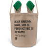 22Feels® Hundepapa Herrchen Hunde Osterkorb mit Henkel Ostergeschenk Tragetasche Ostern Deko Osternest Körbchen Hasenohren (Beige/Grün)-Ostern Tragetasche-22Feels