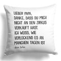 22Feels® Papa Geschenk von Sohn - Kissen mit Spruch (Weiss 40x40cm)-Kissen Weiss 40x40-22Feels